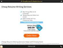 Tablet Screenshot of cheapresumewritingservices.net